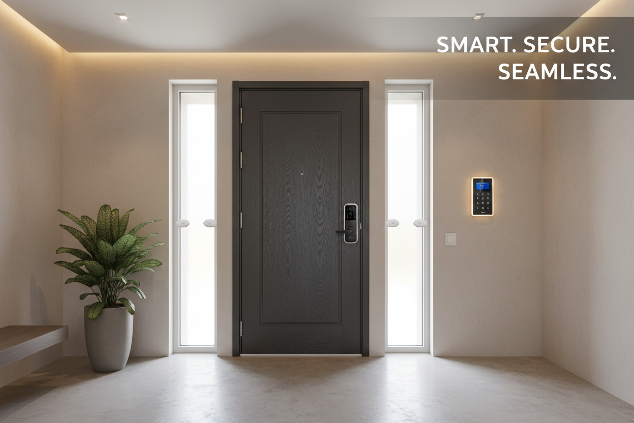 Compact smart contact sensors monitoring door and window entry points for home security
