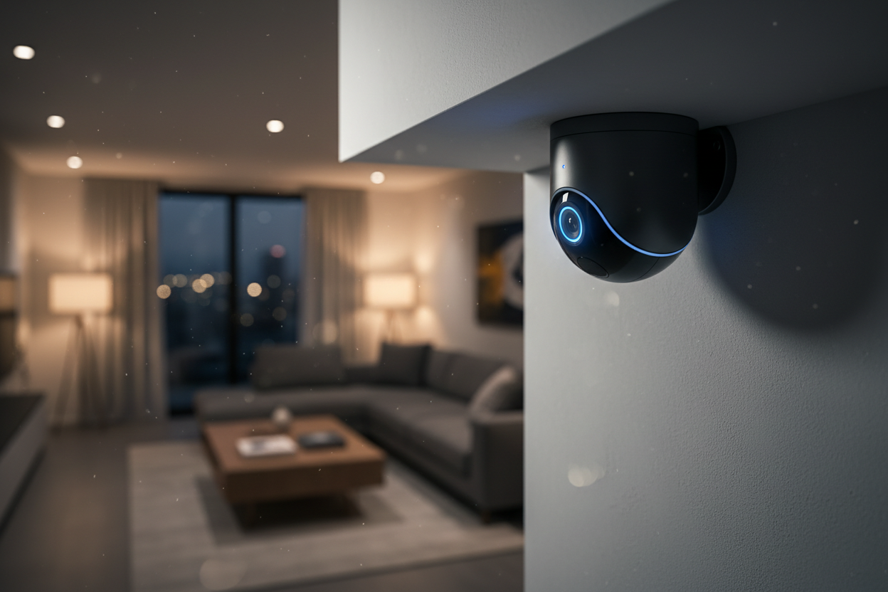 Discrete indoor cameras provide vital home surveillance while often blending seamlessly into your interior decor.