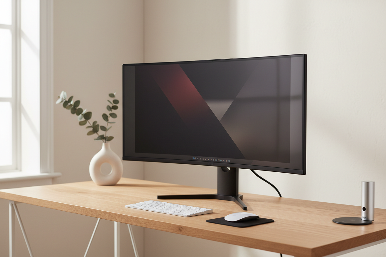 Anti-spy monitor privacy filter for home office protecting confidential data from visual hacking